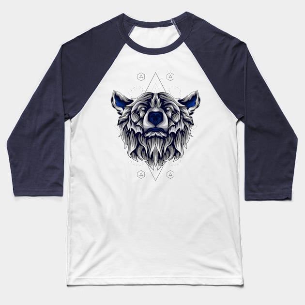 bear head cartoon Baseball T-Shirt by SHINIGAMII